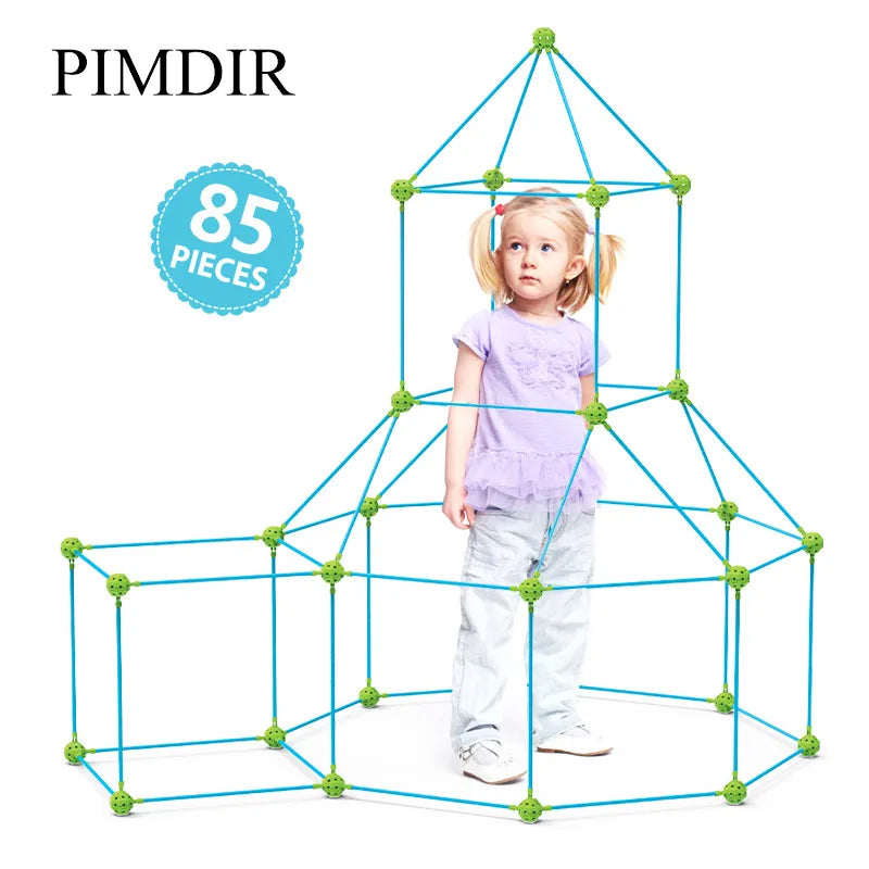 PIMDIR Building Block Play House Tente extérieure pour enfants