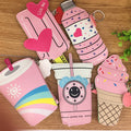 Corée créative boissons crème glacée Mini Purse enfants pièce Porte-clés petit sac sac sac
