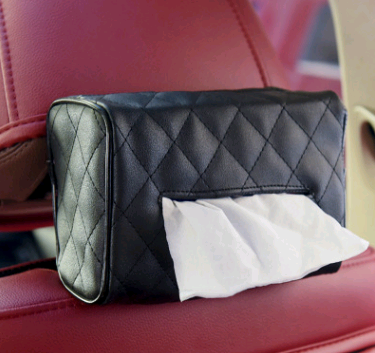 Sun visor chaise à dos de voiture intérieure tissu boîte créative voiture fournit des serviettes en papier