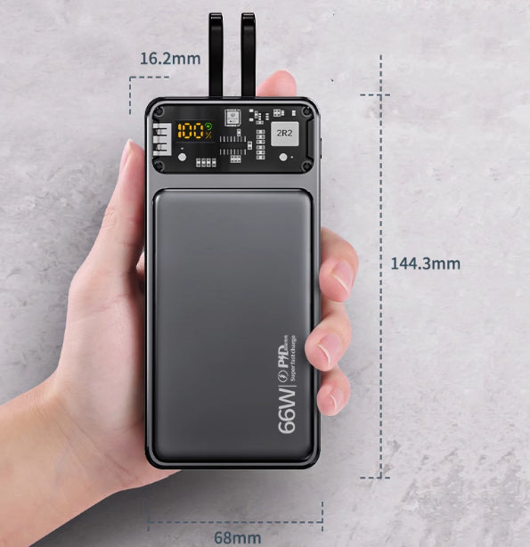66W Super Fast Charge Power Bank 20000 Mah grande capacité