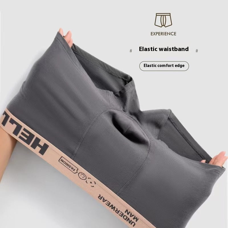 Sous-vêtements homme quatre saisons J Simple Solid Color Mid-waist Skin-friendly Respirant