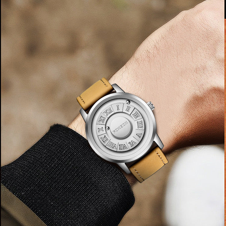 Montre de suspension magnétique pour hommes Montre de quartz créative