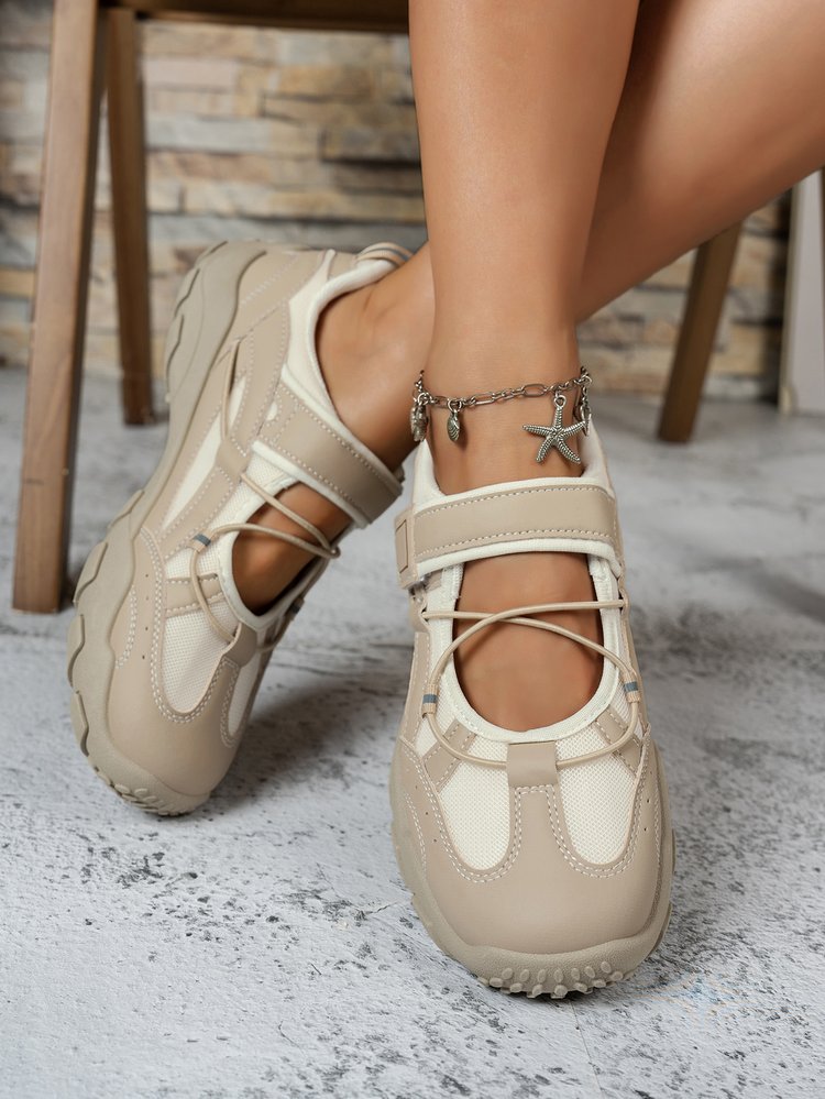Vintage Mary Jane Trainer Platform White Sneakers