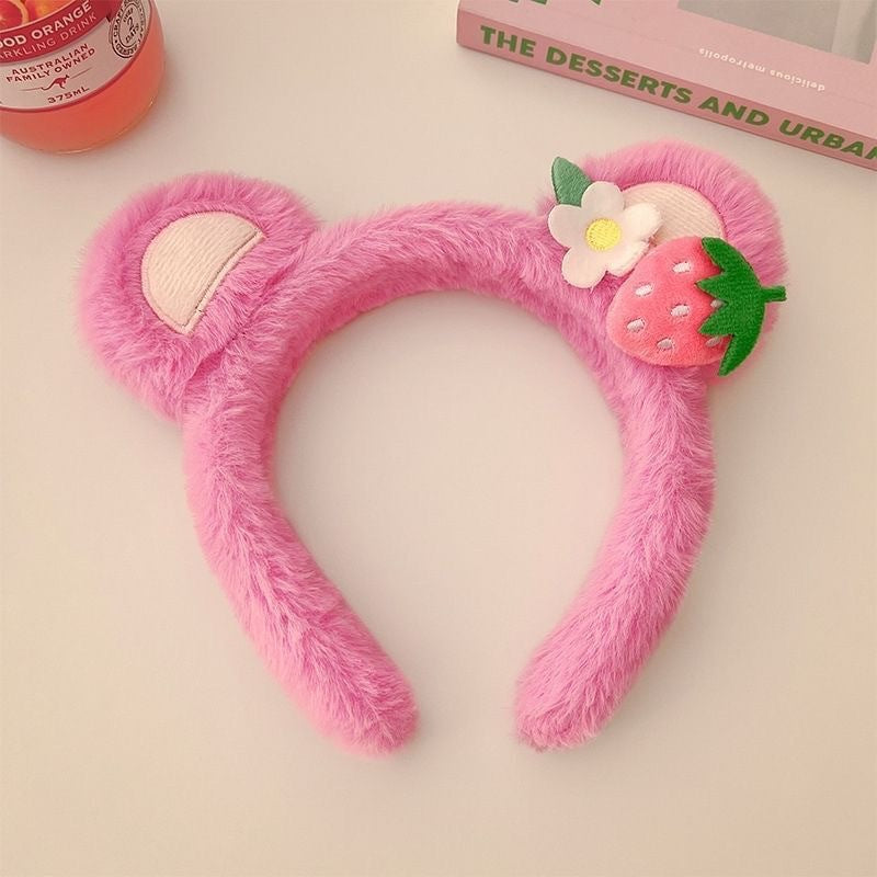 Bandes de cheveux mignons de lavage du visage Tête de dessin animé femelle Bande de cheveux Bande de tête Appliquer