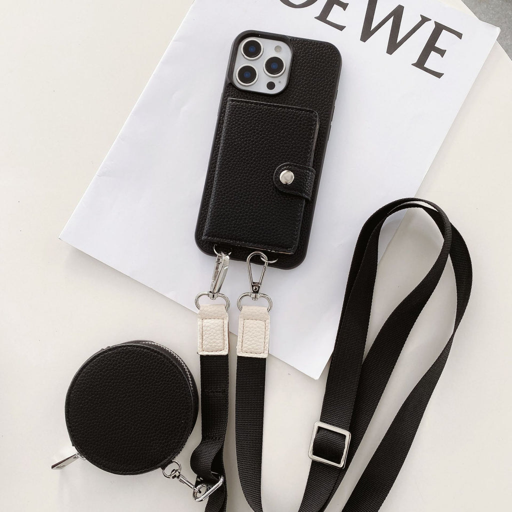 Housse de téléphone de lanyard de carte