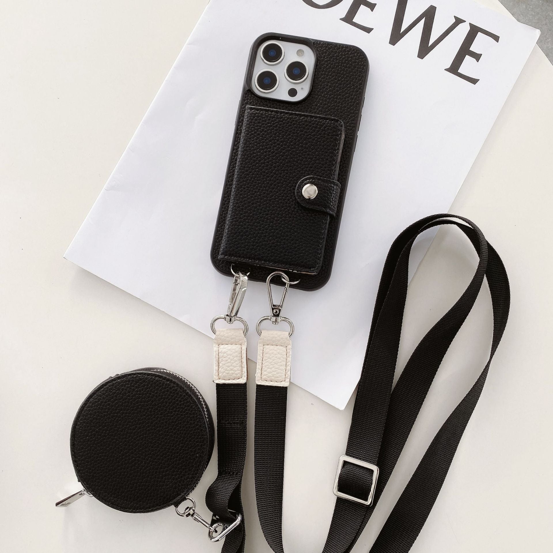 Housse de téléphone de lanyard de carte