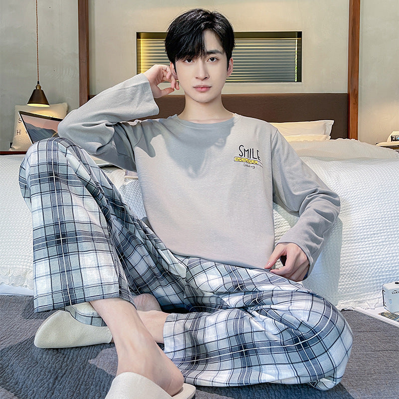 Manches longues homme Cotton Simple Loose Plus Taille Pajamas