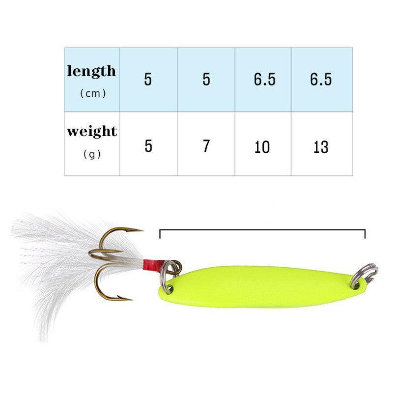 Sequin long S rotative Lech Lumineux Perche d'eau douce Fausse queue