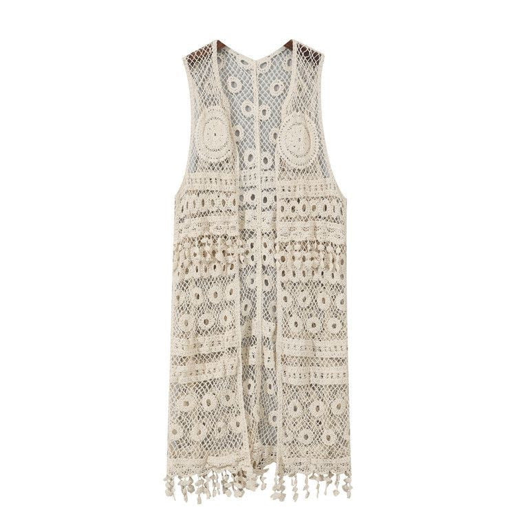 Veste de Tassel tricotée à la main pour les femmes d'été