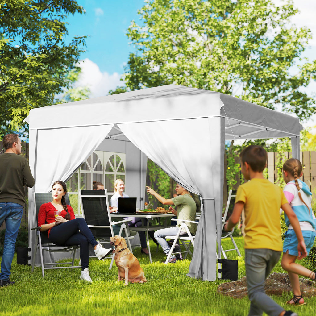 10 x 10 pieds Pop Up Canopy Tente avec parois latérales