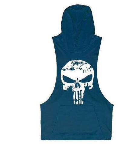 HOODED SKULL BODYBUILDING TOP