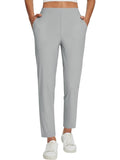 Pantalon casual de poche élastique à haute portée pour femmes d'été