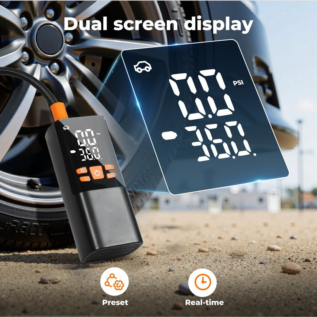 Pompe à compresseur d'air rechargeable numérique sans fil pour pneumatiques de voiture UK