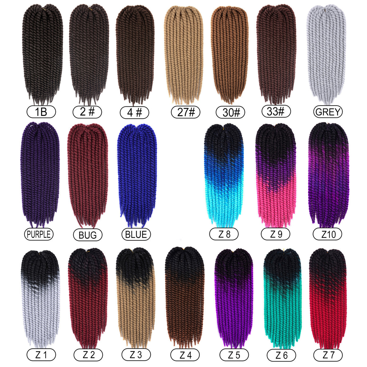 22" Twist Spring Tube Braided Black African Wig Manufacturers Sale Braid Sale