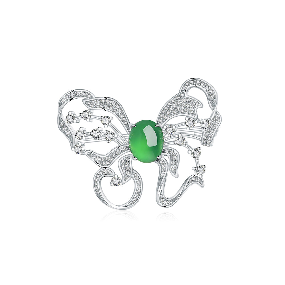 S925 Broche papillon en argent sterling