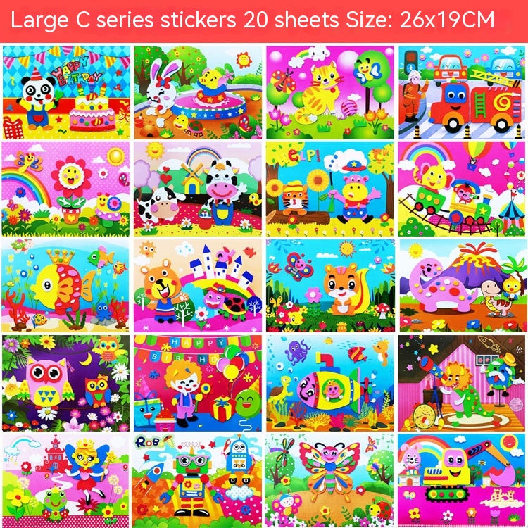 Stickers 3D imprimé créatif pour enfants