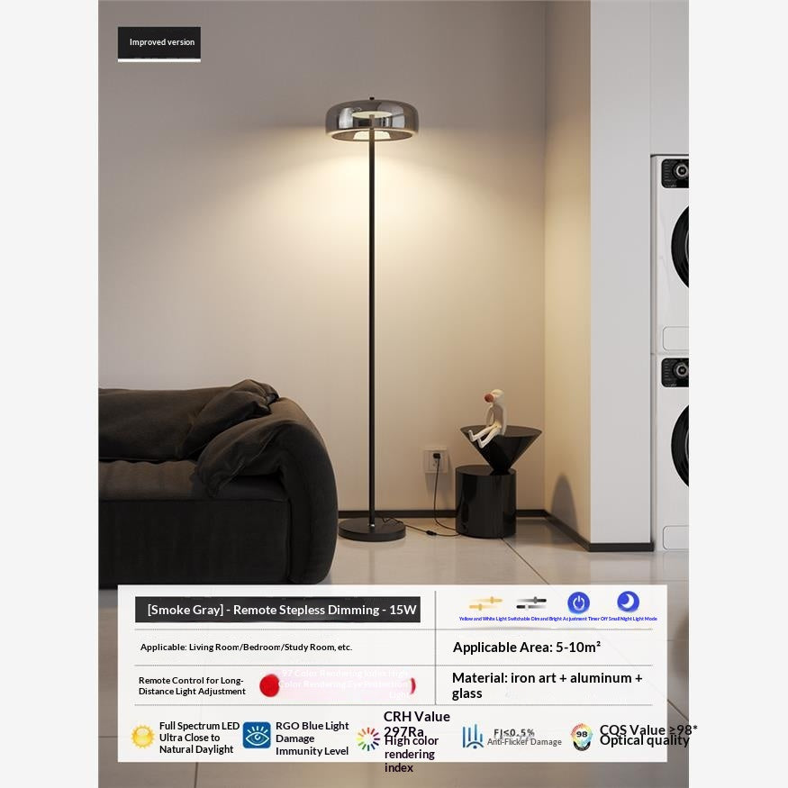 Lampe de sol minimaliste italienne pour le salon Canapé