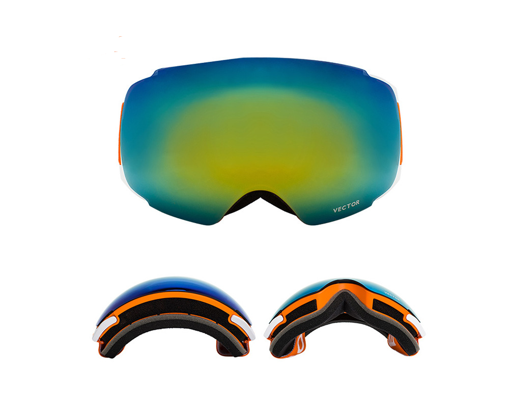 Verres de ski pour hommes et femmes à double couche anti-fog surface sphérique avec ma