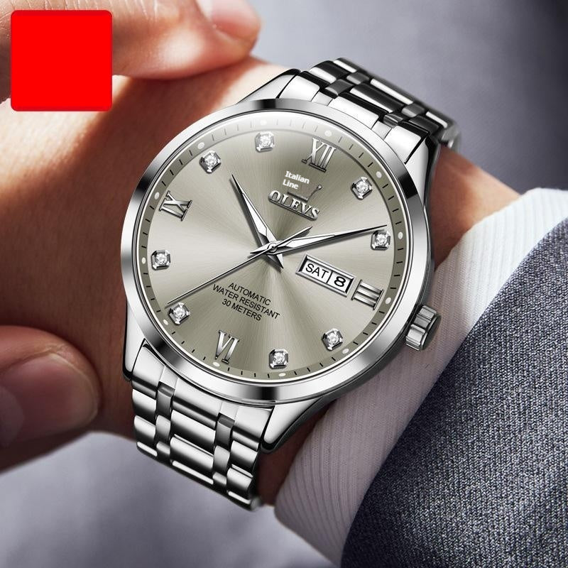 Montre mécanique automatique étanche pour hommes