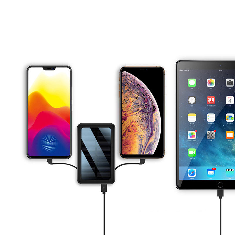 Carré en aluminium Shell Solar Power Bank avec câble