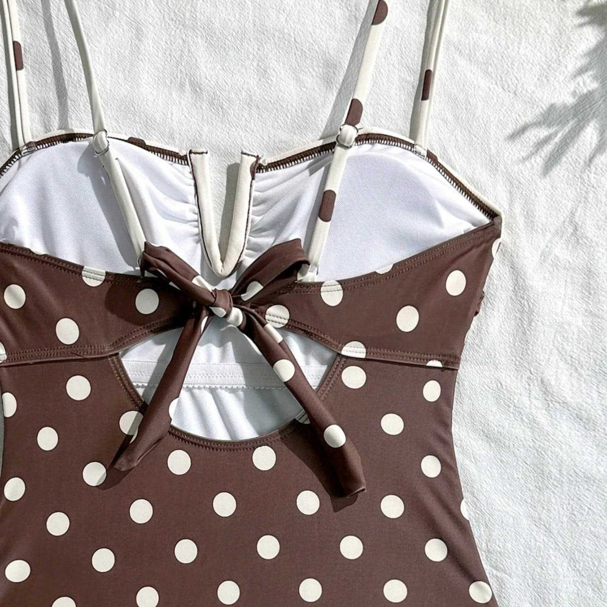 Bikini en une seule pièce sexy avec des pois et des paillettes pour femmes