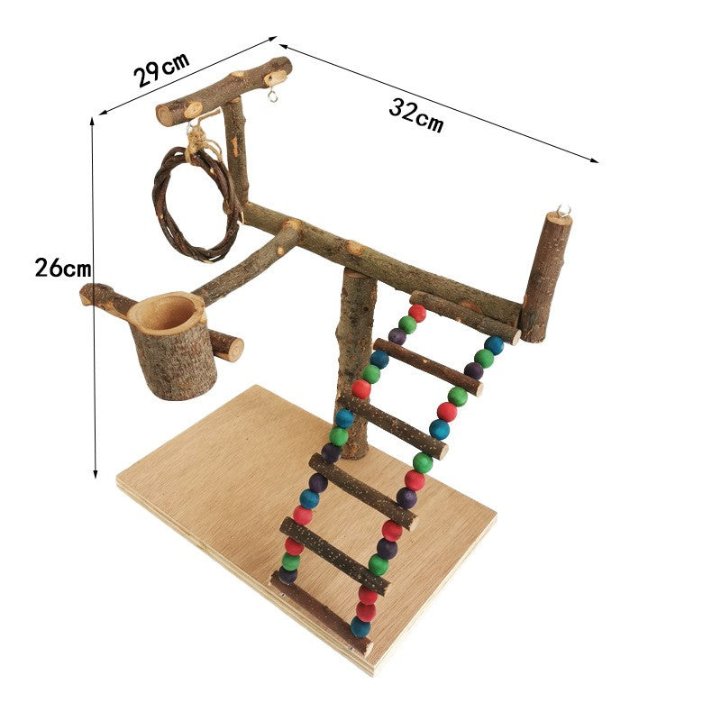 Jouets pour perroquet en bois massif