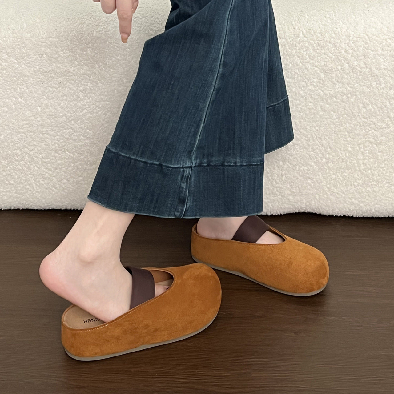 Plate-forme de démarrage en hauteur Slipon orteil fermé Ballet Mules Pour Petite Femmes