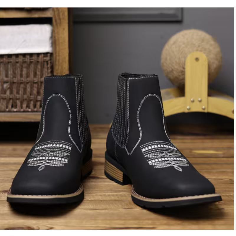 Brodé cheville hommes hauts Martin Bottes