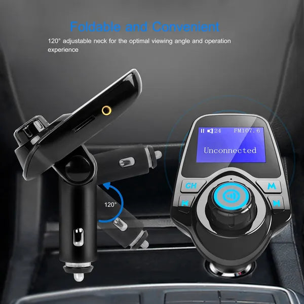 Voiture sans fil FM émetteur MP3 lecteur appel mains libres USB Chargeur AUX entrée