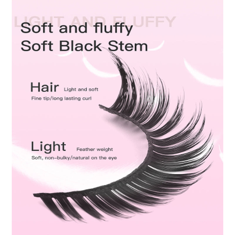 5 paires de faux cils cils Cluster d'extension
