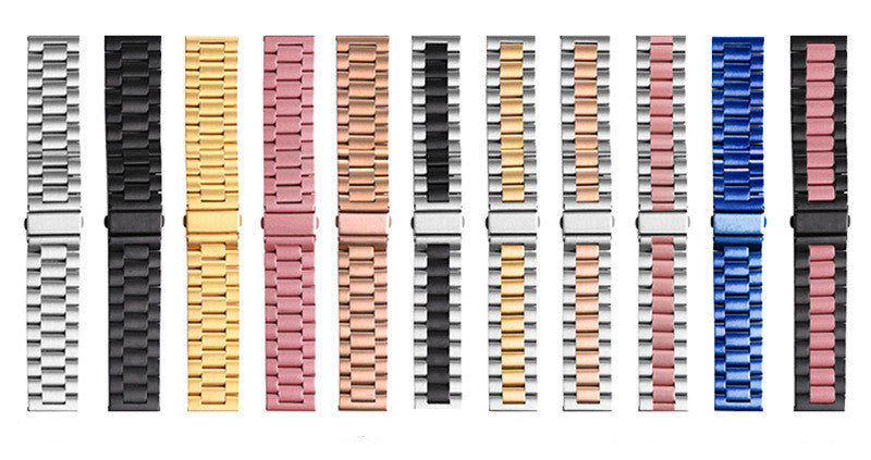 Montres en acier inoxydable Bracelet en métal à trois perles