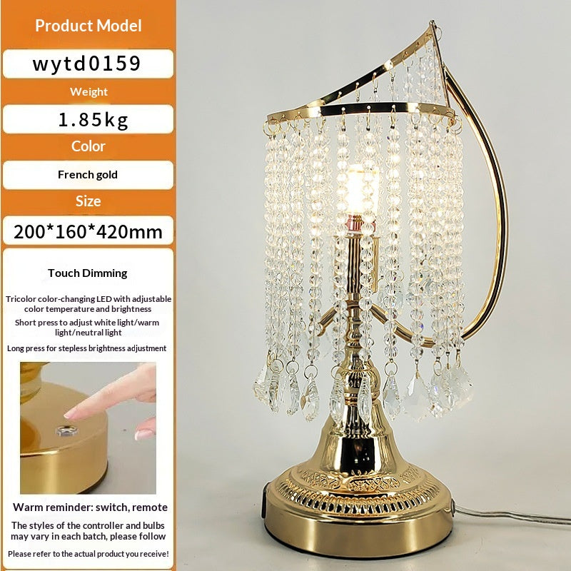 Chambre à coucher Creative Crystal Bedside de luxe de haute qualité lampe de table de luxe