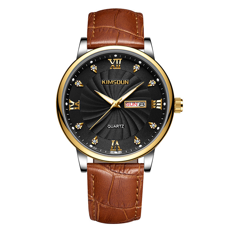 Calendrier Imperméable Montre Quartz pour hommes