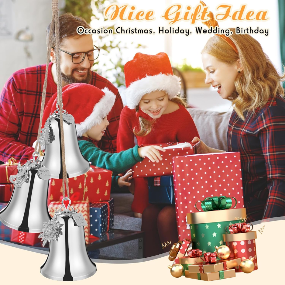 1 Ensemble de grands ornements de cloches de Noël