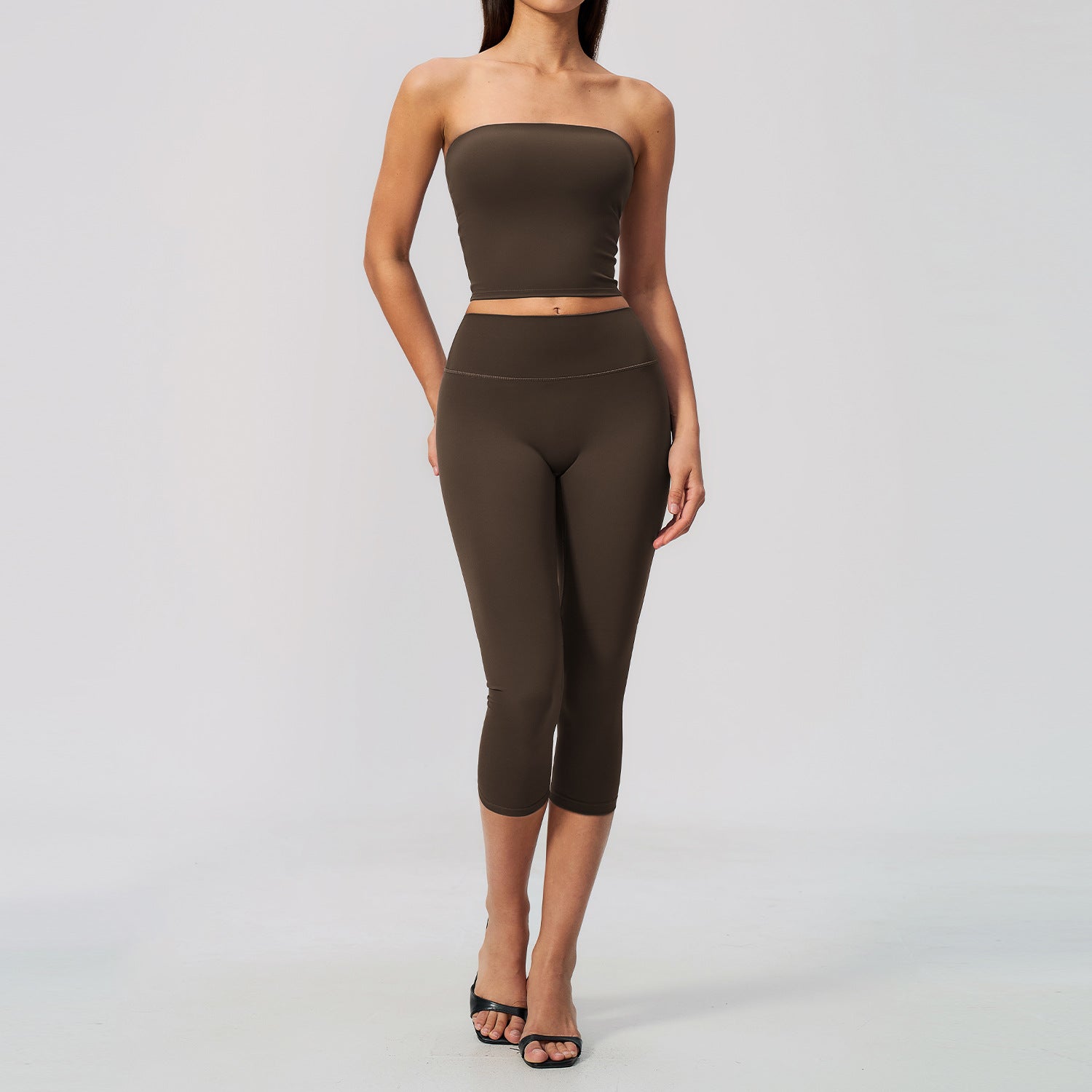Ensemble de costumes de yoga avec coussin de poitrine pour limer et lever les fesses
