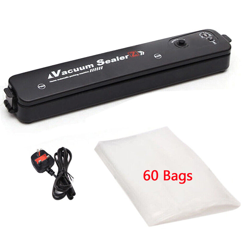 Aspirateur Food Sealer Automatic Sealer Machine de pack sec à sec avec 60 sacs UK