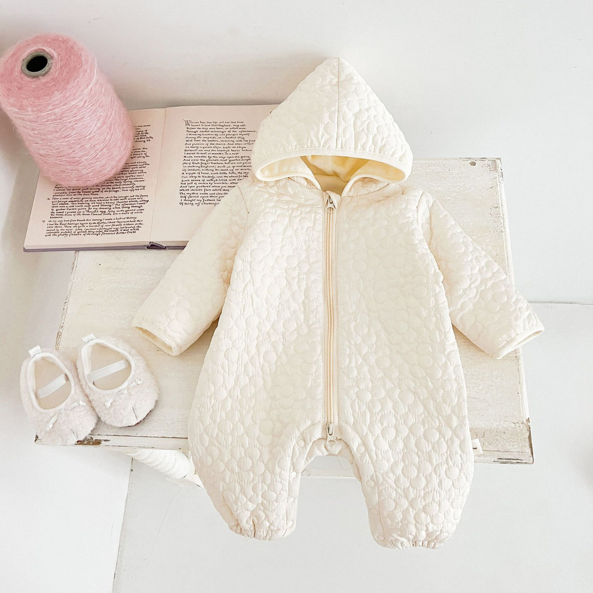 Bébé Automne et d'hiver Rompers chaud mâle et femelle bébé matelassé port extérieur