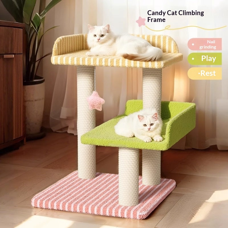 L'espace-sauvegarder tout-en-un arbre de chat et le lit pour les petits appartements