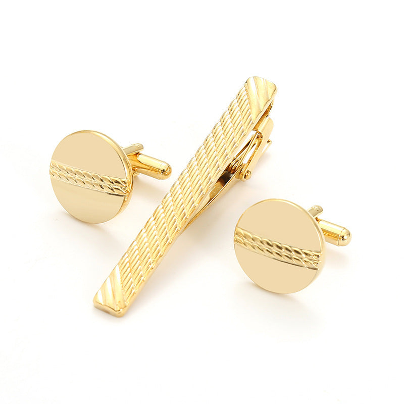 Hommes formal Business Cufflinks and Tie Clip Set