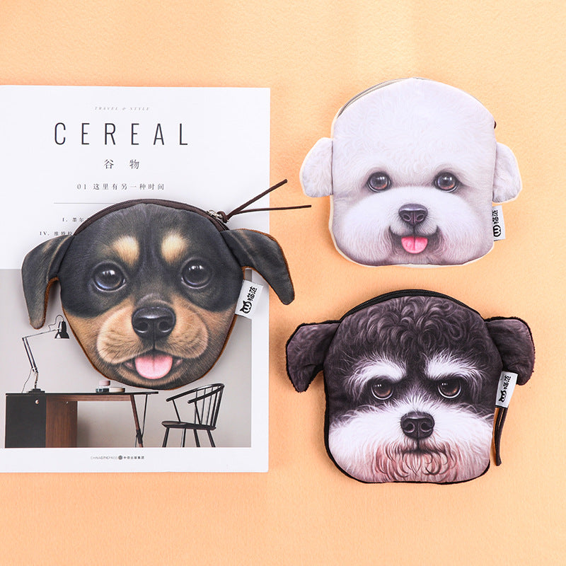 Corée créative Harajuku star Wang sac à main en tissu Plush sac de changement de chien