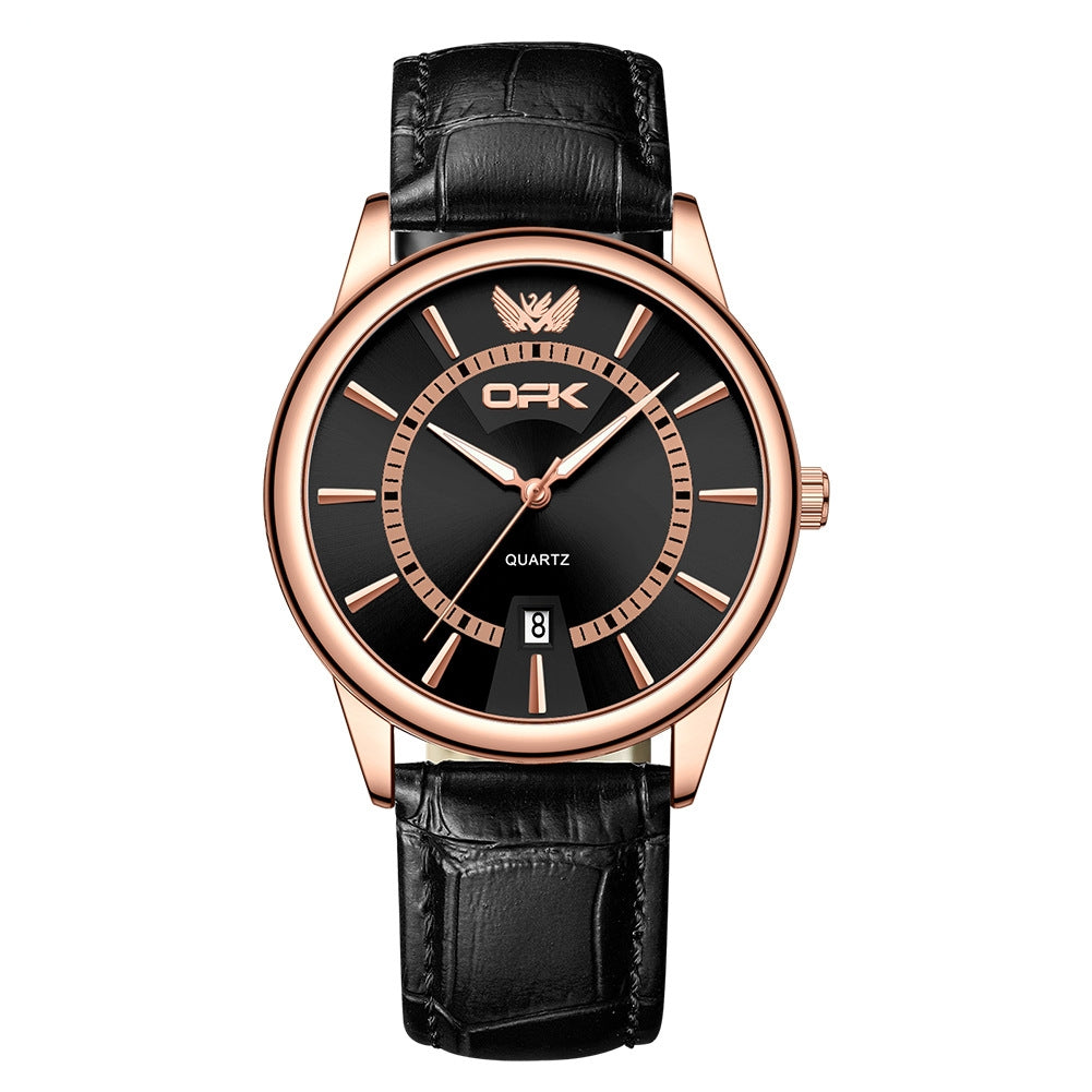 Men's Quartz Watch Waterproof Single Calendar