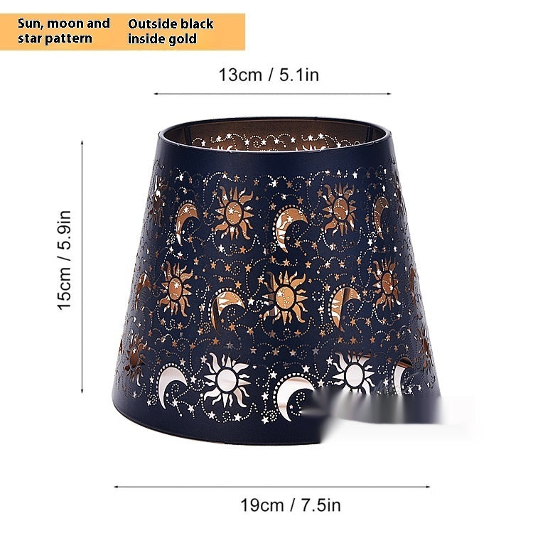 Métal Iron Art Laser Lampshade Accessoires de lampe