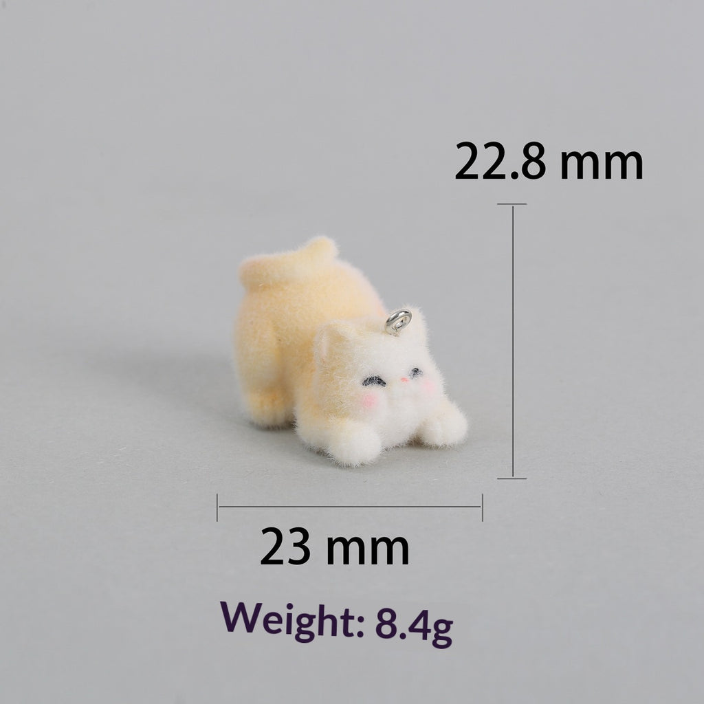 Cute Resin Animal pendentif enroulé 3D bricolage Porte-clés Little Bear Charm Accessory Chaîne téléphonique