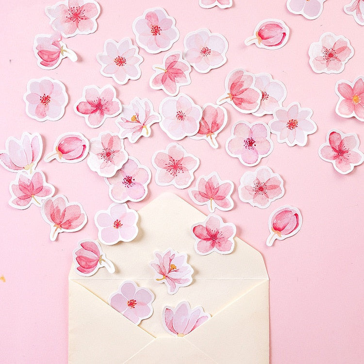 Sakura Histoire Romantique Sticker Matériel Diy