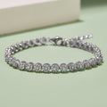 S925 Argent Sterling 2mm Bracelet de tennis en grappe de Moissanite 18cm 288pcs D Couleur VVS1 Plati