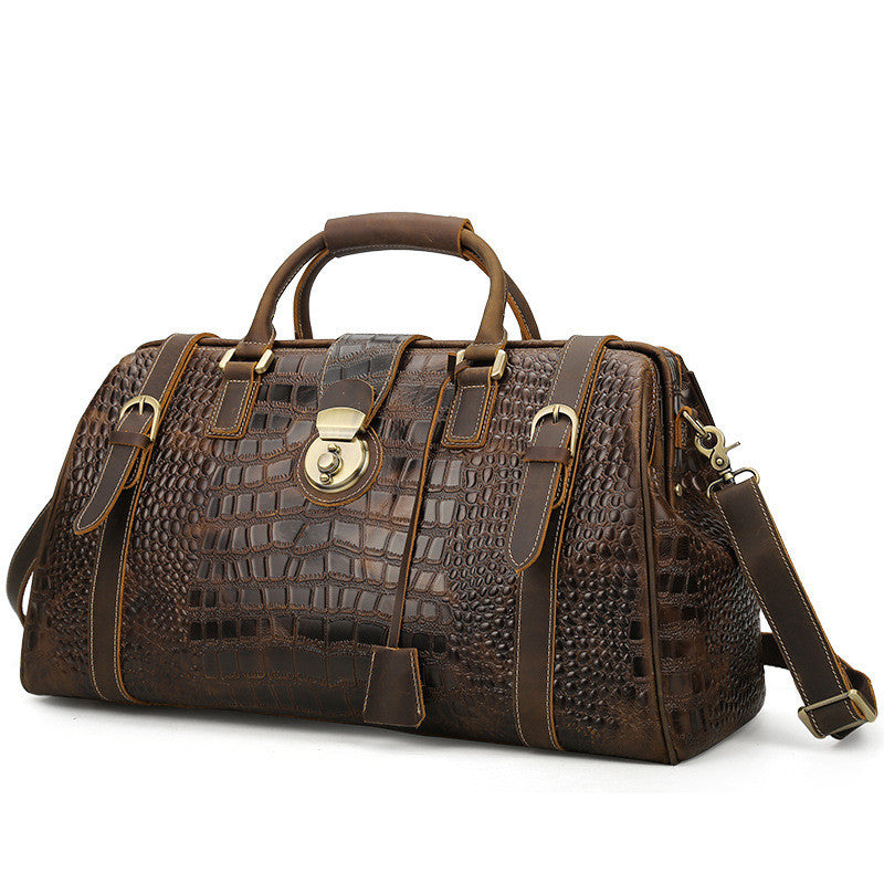 Trendy Cow European and American Men's Leather Pattern Sac de voyage