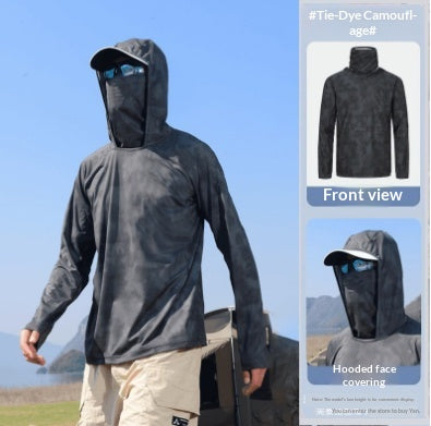Homme S Summer Sun Veste de protection avec revêtement du visage Style léger