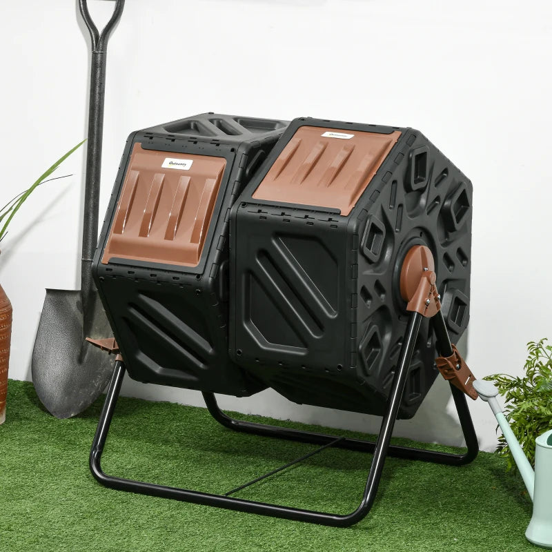 Double chambre Compost Tumbler Bin