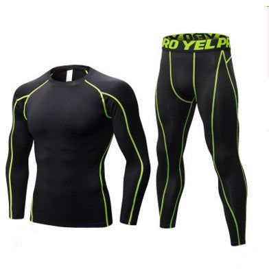 Entraînement de compression de course de forme pour hommes Tights manches longues pantalons de chemise Leggings S