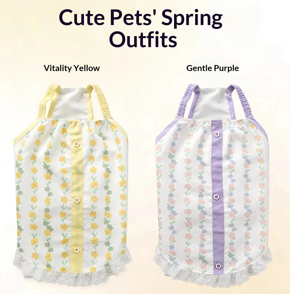 Pet Cat Hair-Proof petite robe de suspenseur floral